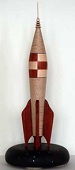 A checkerboard rocket